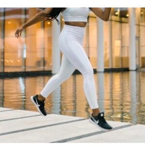 ZYIA Womens White Unicorn Luxe Leggings Rainbow Shimmer Size 6-8